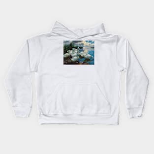 Ducks by a Lake by Alexander Koester Kids Hoodie